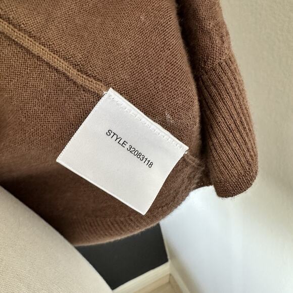 TORY BURCH Women’s Cardigan Wool Ombré 3/4 Sleeve Logo Button - Picture 6 of 9